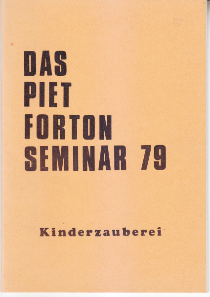Piet Forton Seminar 1979